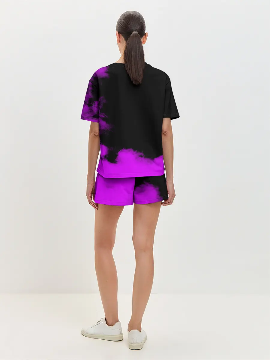 Женская пижама с шортами / Джоджо fuck фиолетовый