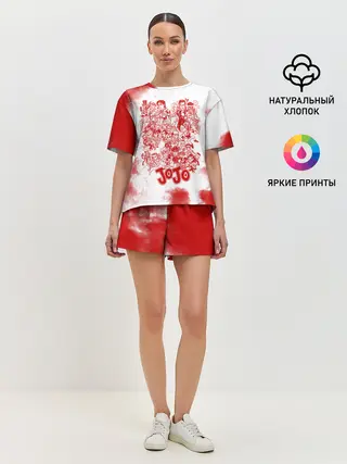 Женская пижама с шортами / Джоджо герои красный дым