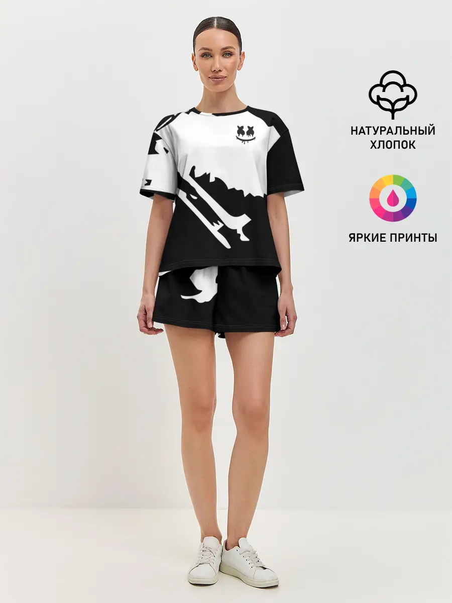 Женская пижама с шортами / Marshmello