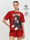 Женская пижама с шортами / Убийца Акаме на красном фоне