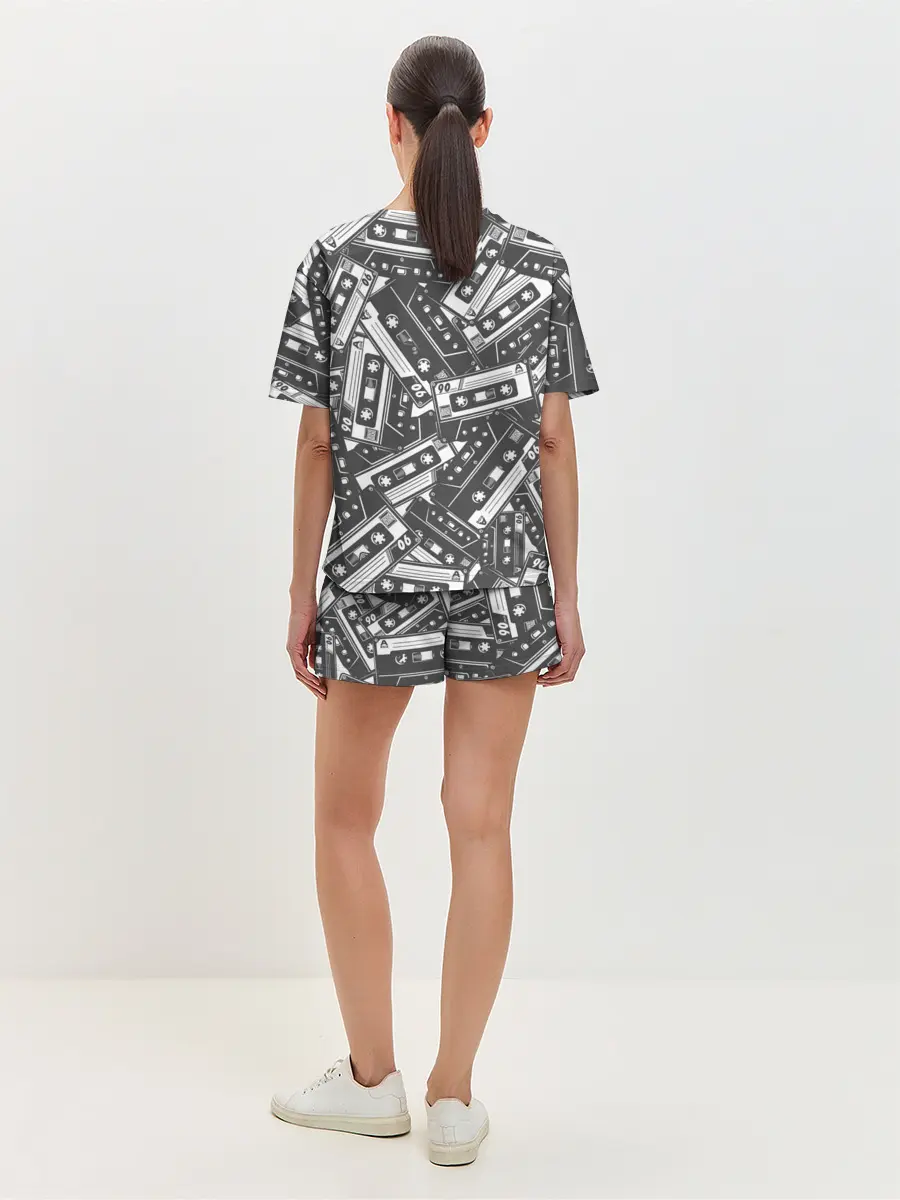 Женская пижама с шортами / retro pattern