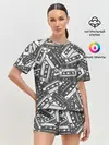 Женская пижама с шортами / retro pattern