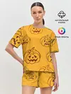Женская пижама с шортами / Тыквы
