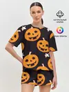 Женская пижама с шортами / Весёлые тыквы