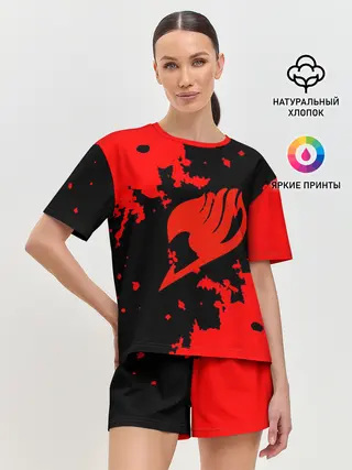 Женская пижама с шортами / Хвост Феи красные зоны