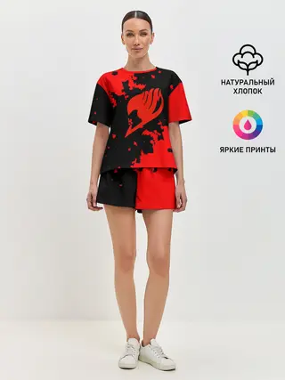 Женская пижама с шортами / Хвост Феи красные зоны