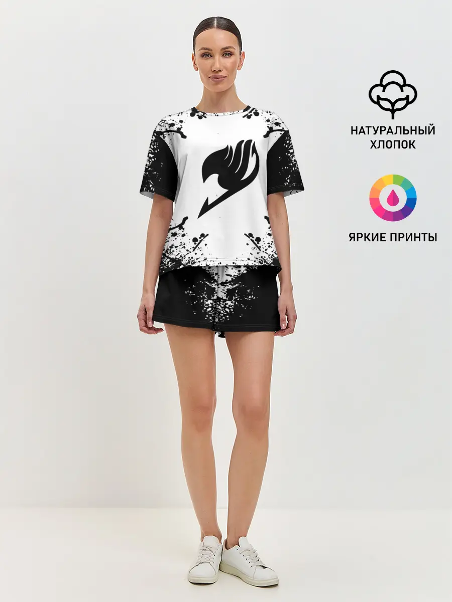 Женская пижама с шортами / Хвост Феи в белом круге