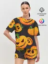 Женская пижама с шортами / Весёлые тыквы