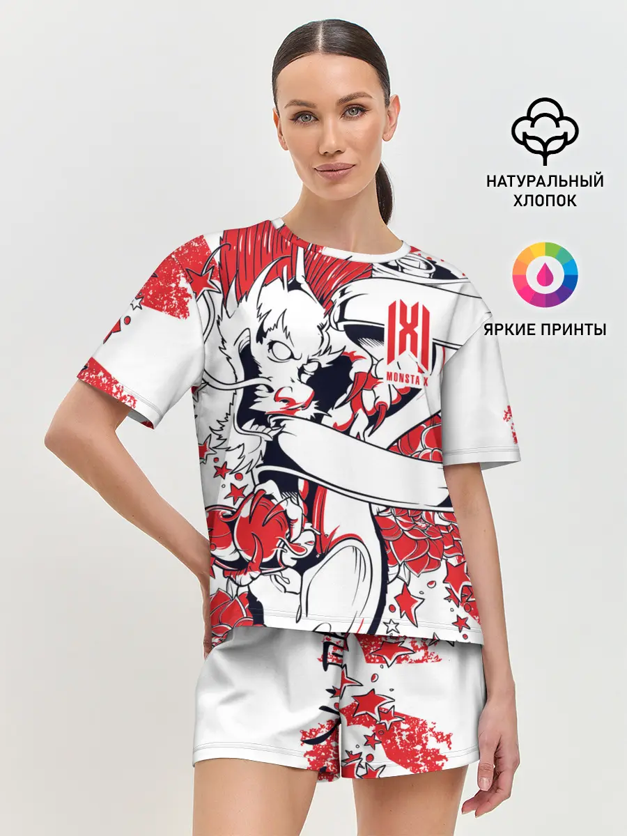 Женская пижама с шортами / Monsta X