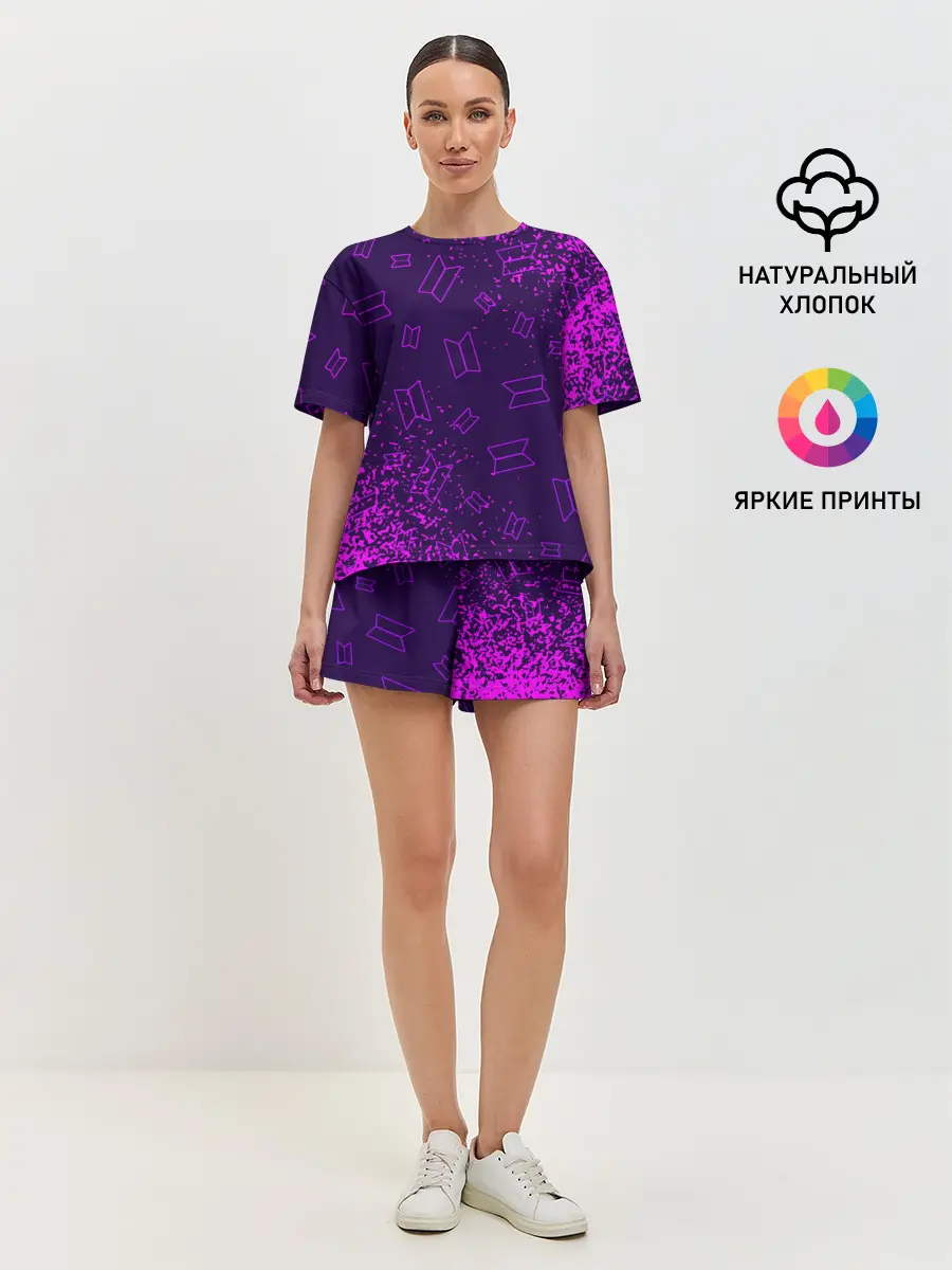 Женская пижама с шортами / BTS / БТС