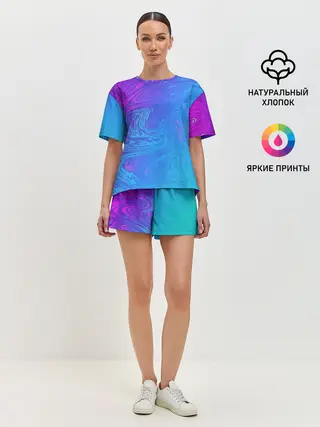 Женская пижама с шортами / BACKGROUND IN NEON