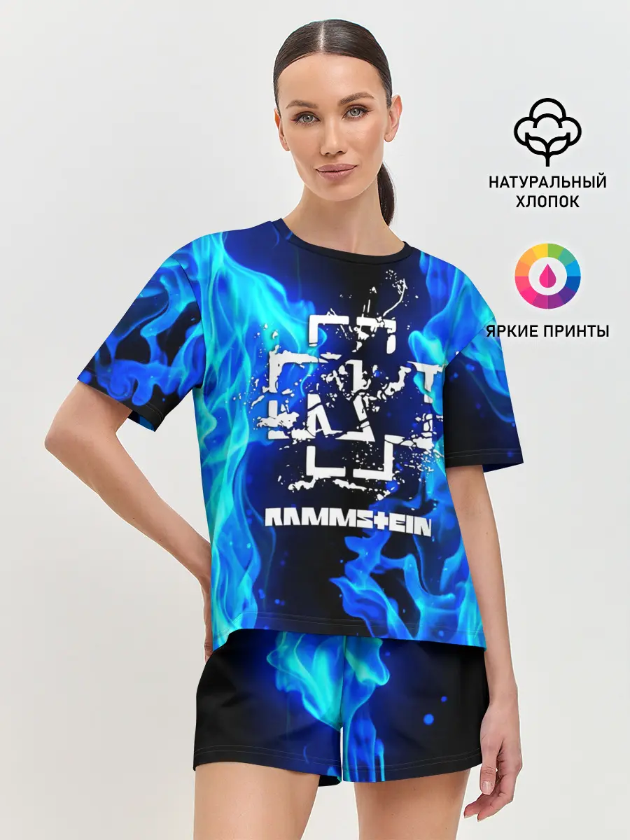 Женская пижама с шортами / RAMMSTEIN