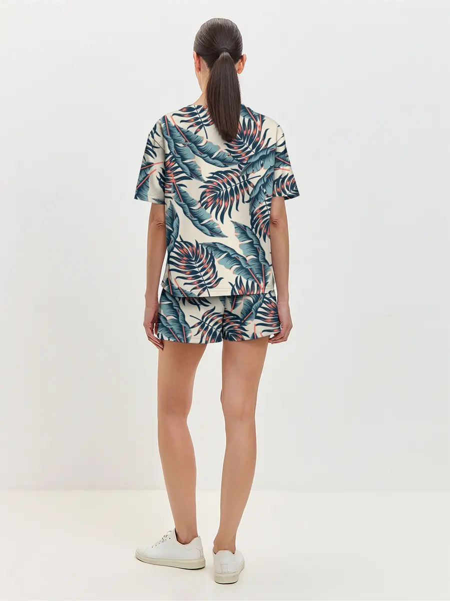 Женская пижама с шортами / Тихие тропики