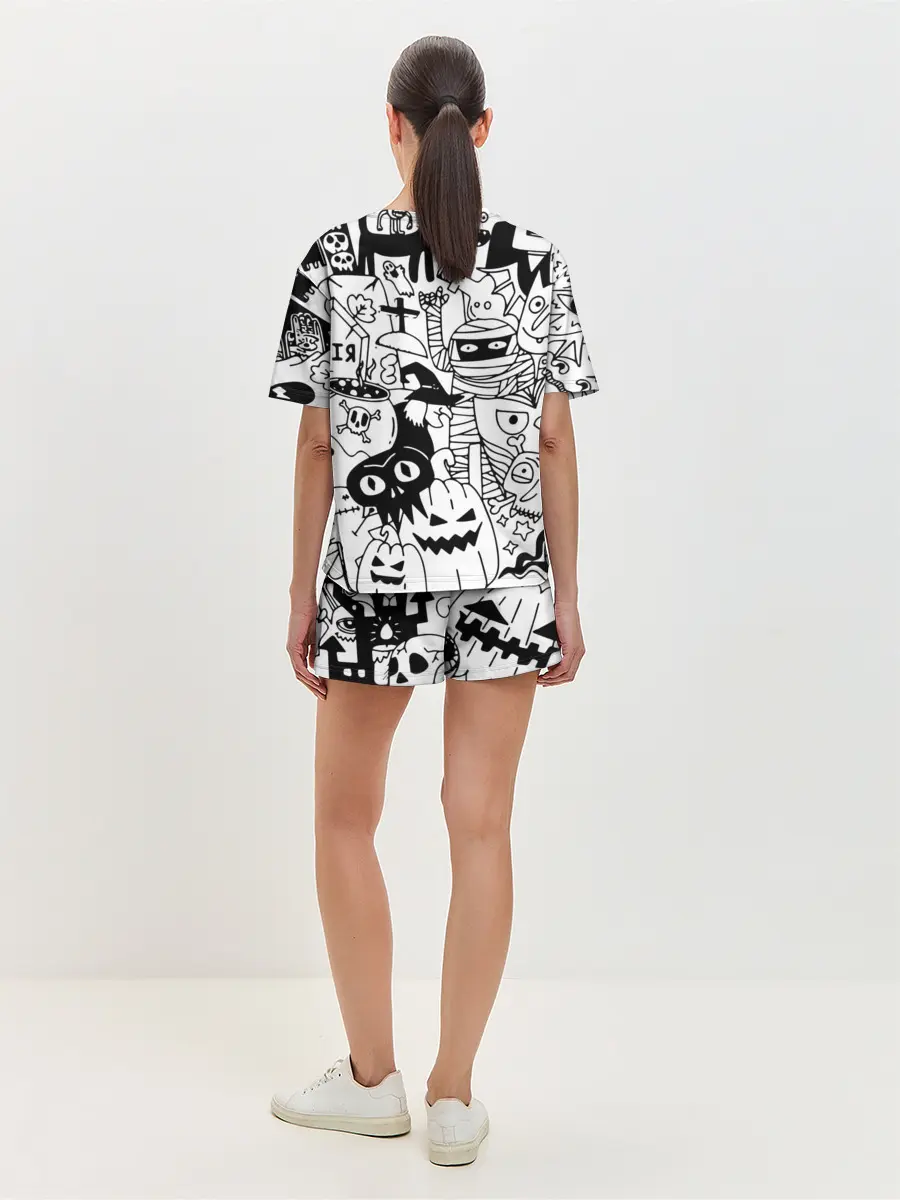 Женская пижама с шортами / Halloween