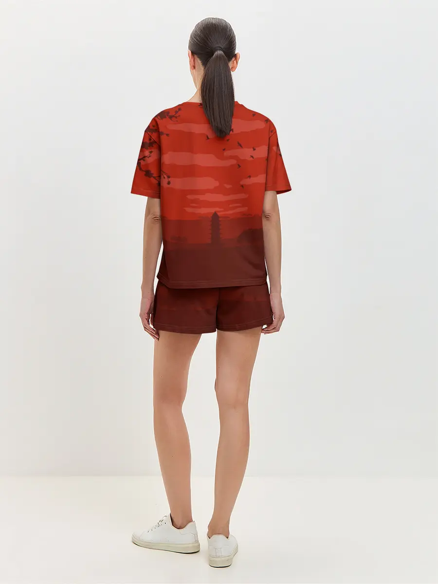 Женская пижама с шортами / Сакура