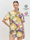 Женская пижама с шортами / Фрукты. Фруктовый сад