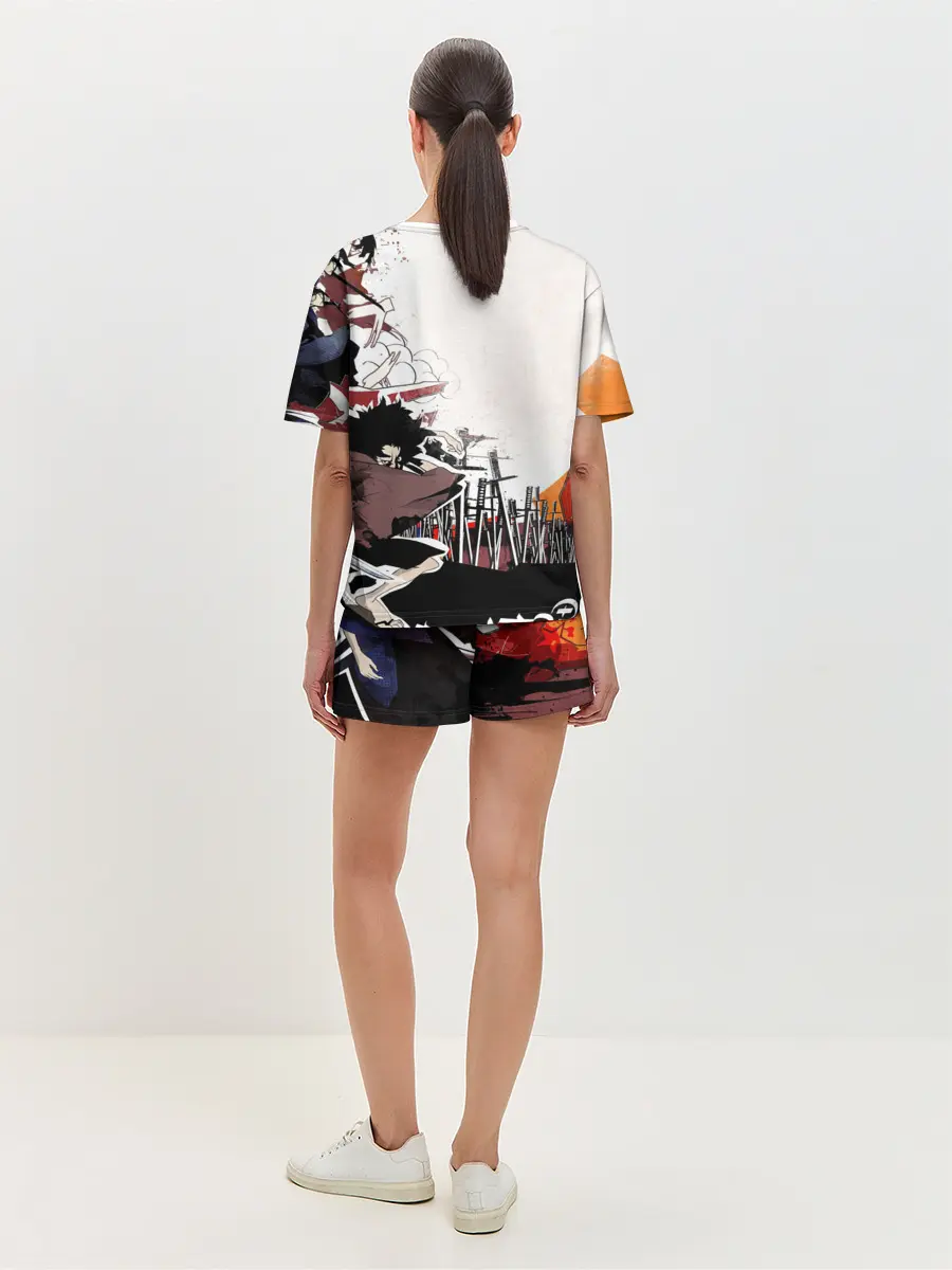 Женская пижама с шортами / Афросамурай аниме