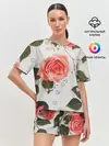 Женская пижама с шортами / Нежные розы