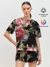 Женская пижама с шортами / Цветы