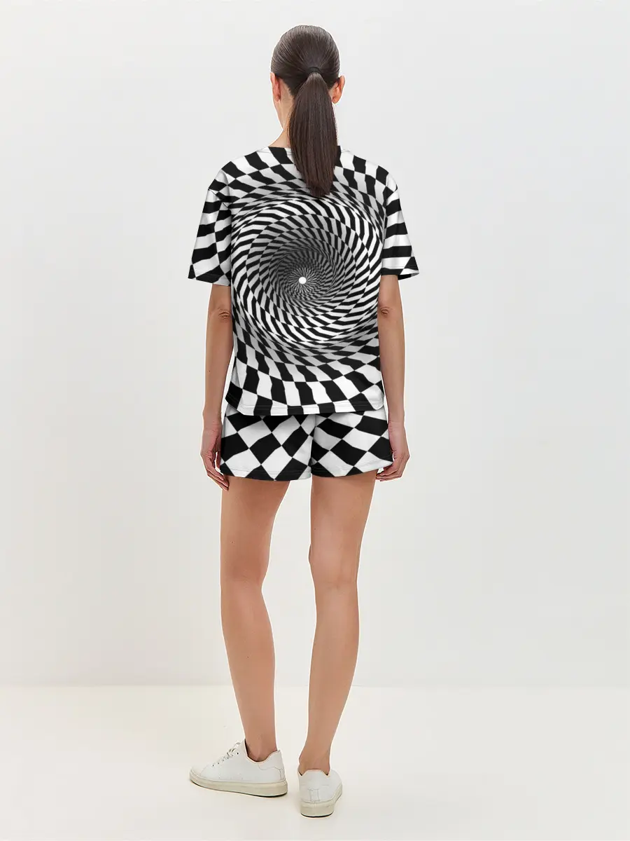 Женская пижама с шортами / иллюзия