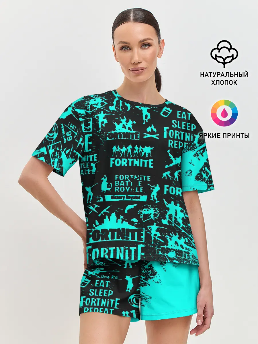 Женская пижама с шортами / Fortnite.