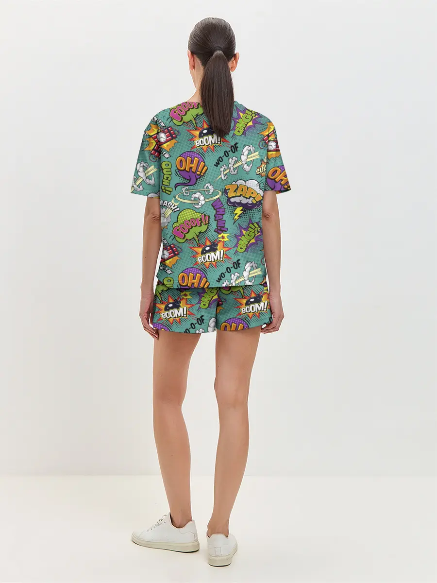 Женская пижама с шортами / Pop art comics