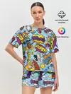 Женская пижама с шортами / Pop art comics
