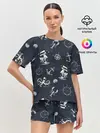 Женская пижама с шортами / Nautical art