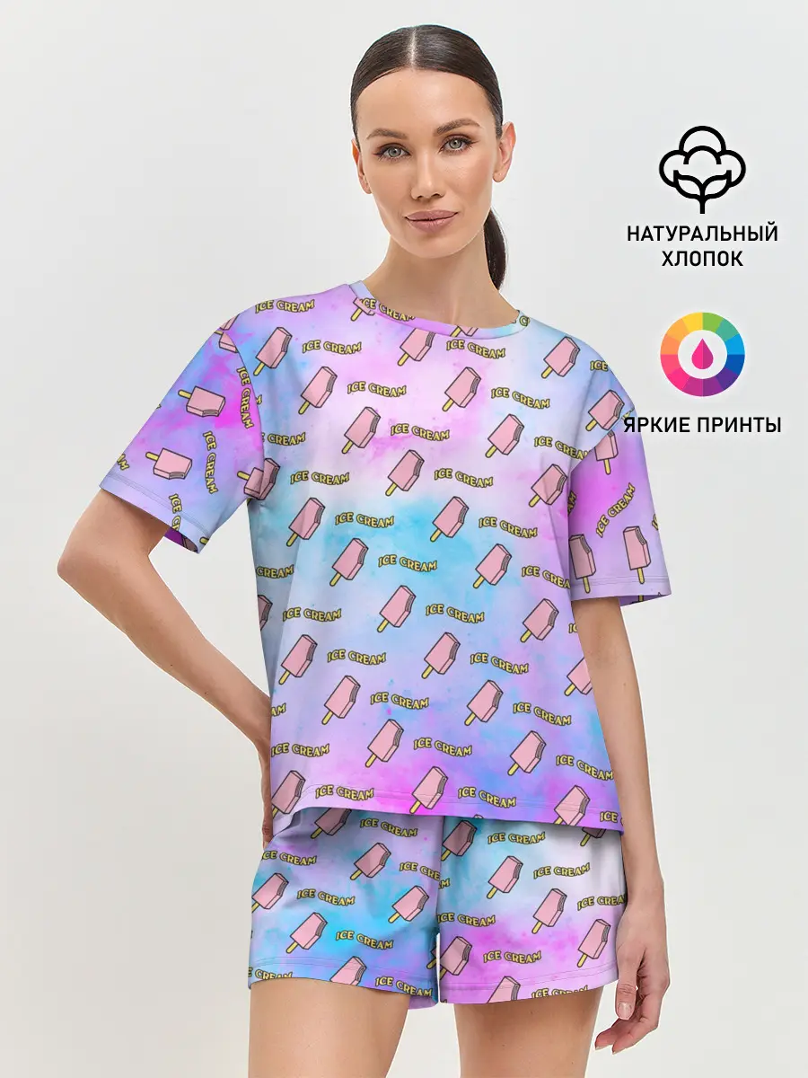 Женская пижама с шортами / BLACKPINK ICE CREAM