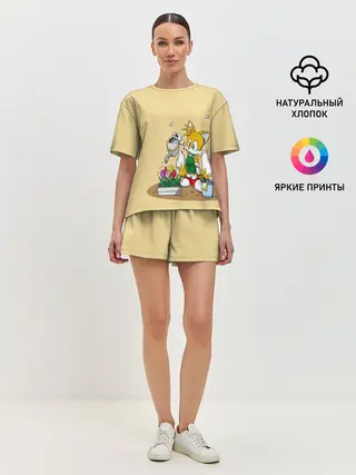 Женская пижама с шортами / Sonic.