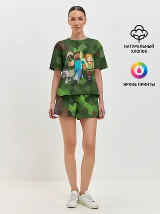 Женская пижама с шортами / minecraft