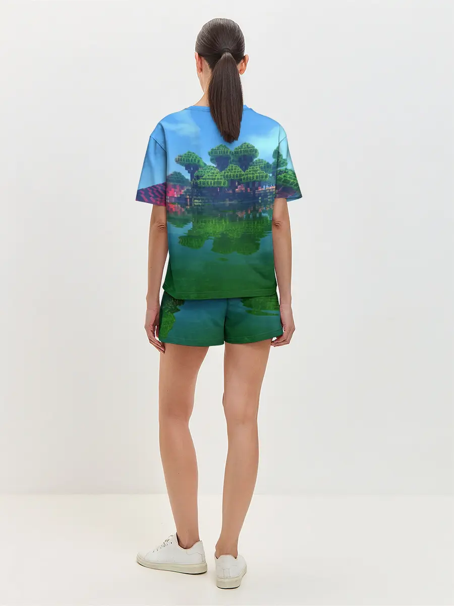 Женская пижама с шортами / minecraft