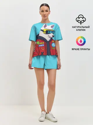 Женская пижама с шортами / Кибер Пёс