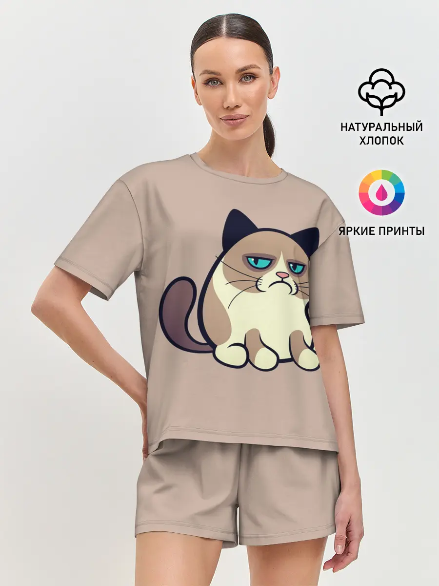 Женская пижама с шортами / Великий Grumpy Cat
