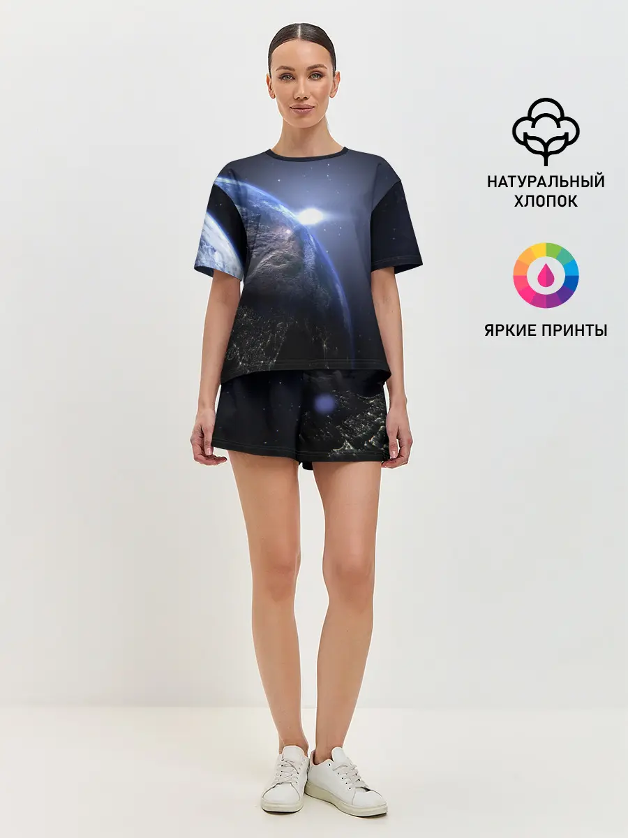 Женская пижама с шортами / Earth