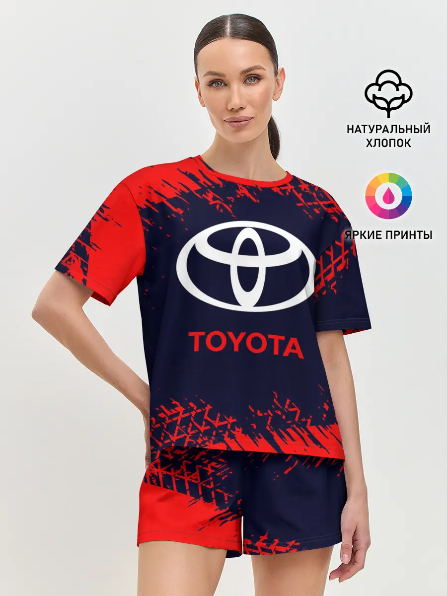 Женская пижама с шортами / TOYOTA / ТОЙОТА