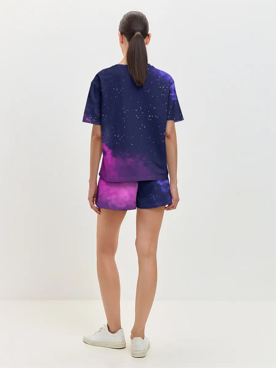 Женская пижама с шортами / Ламы фортнайт в космосе