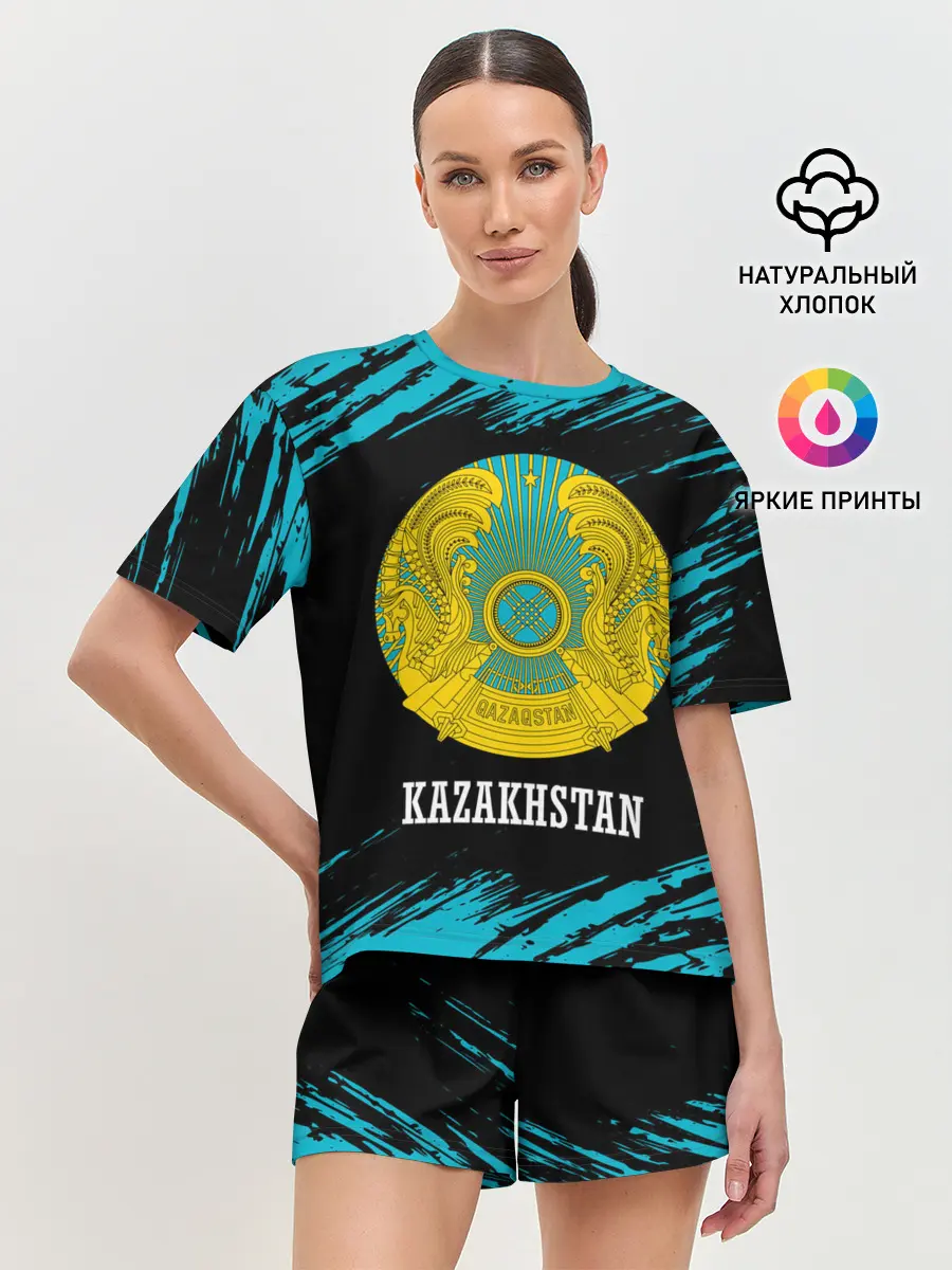 Женская пижама с шортами / KAZAKHSTAN / КАЗАХСТАН