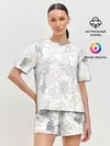 Женская пижама с шортами / Ползучие жучки