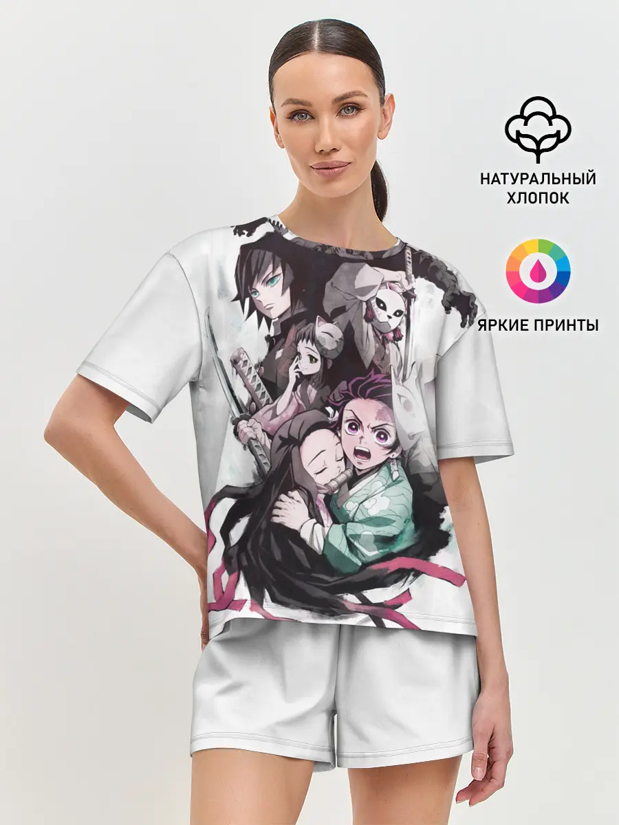 Женская пижама с шортами / Убийца Демонов постер