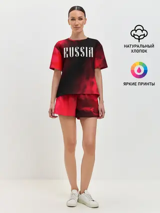 Женская пижама с шортами / RUSSIA / РОССИЯ
