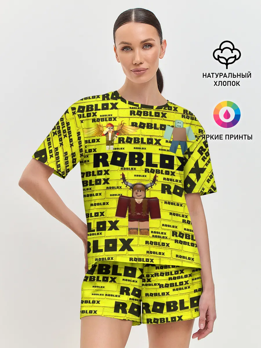 Женская пижама с шортами / роблокс
