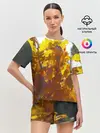 Женская пижама с шортами / Букет из осенних листьев