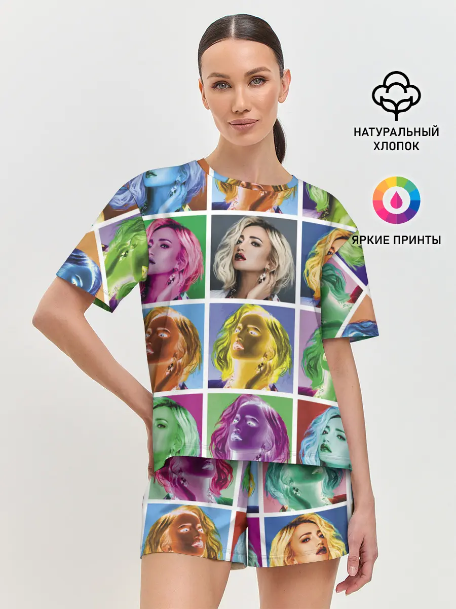 Женская пижама с шортами / Buzova pop-art