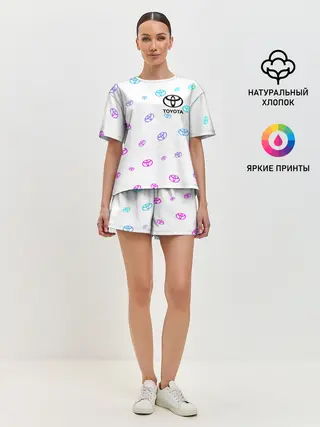 Женская пижама с шортами / TOYOTA / ТОЙОТА