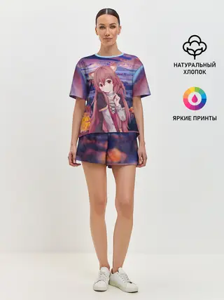 Женская пижама с шортами / Рафталия