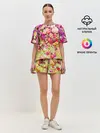 Женская пижама с шортами / Цветы