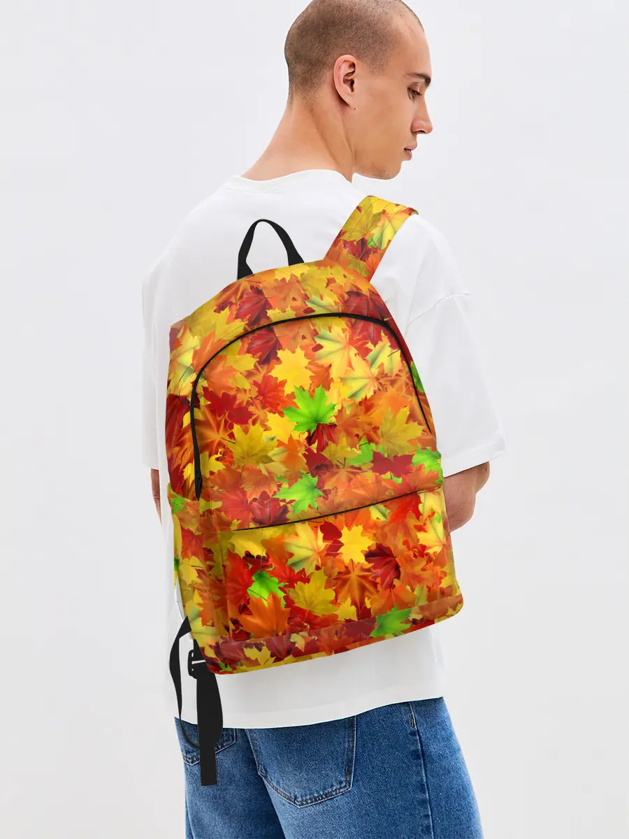 Рюкзак джинсовый / Кленовые листья