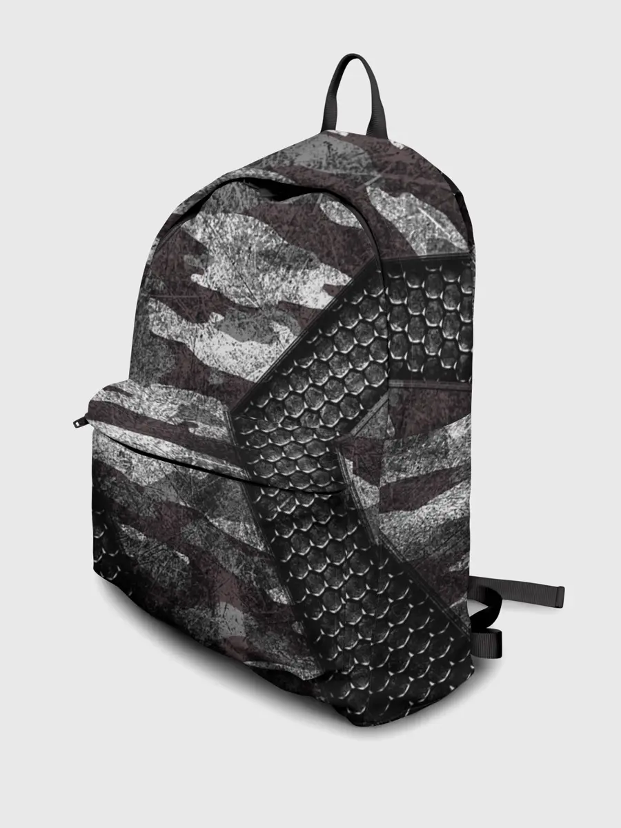 Рюкзак джинсовый / Камуфляжная 3D броня