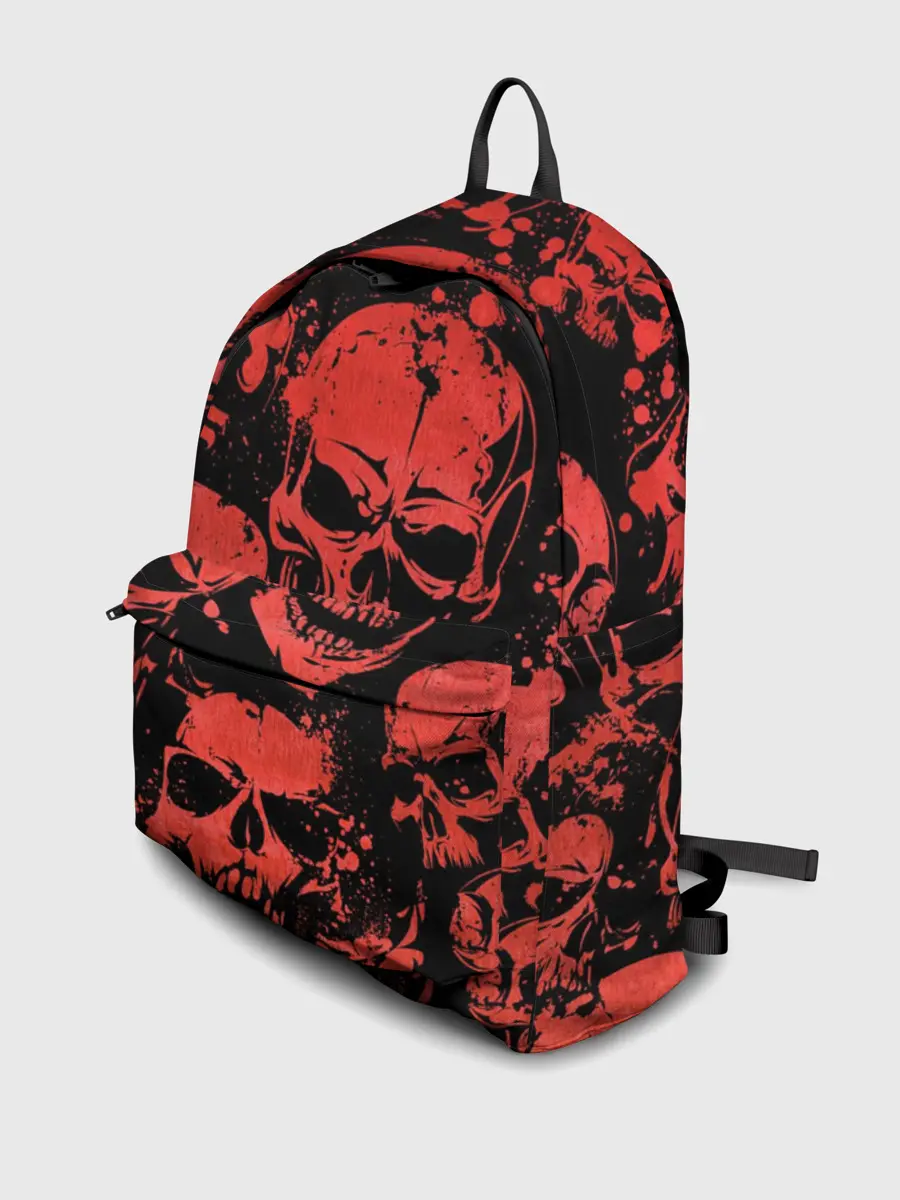 Рюкзак джинсовый / Skulls pattern